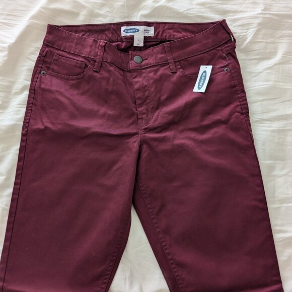 NWT maroon Old Navy super skinny pants - Picture 3 of 3